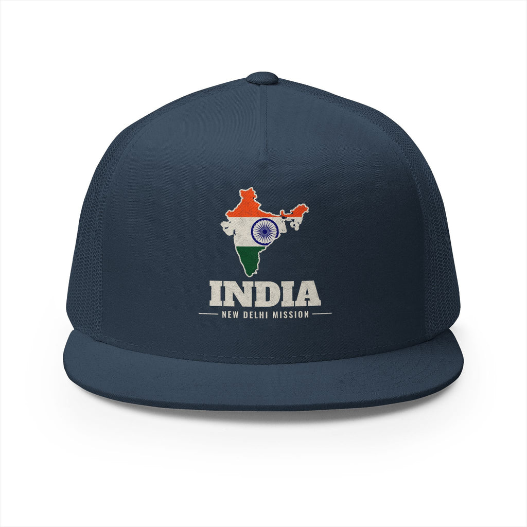 India New Delhi Mission Flag Map Trucker Hat