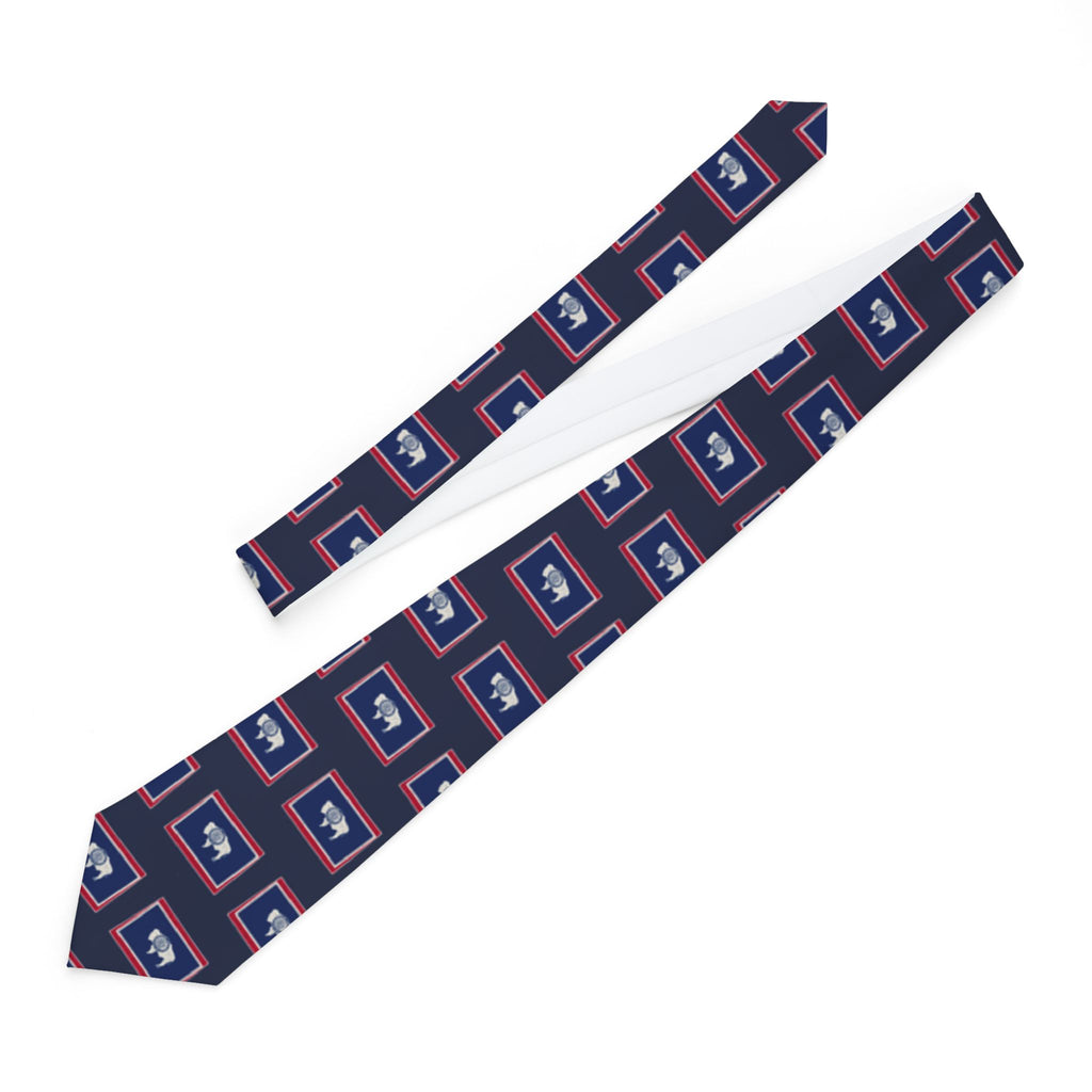 Wyoming Mission Flag Map Tie