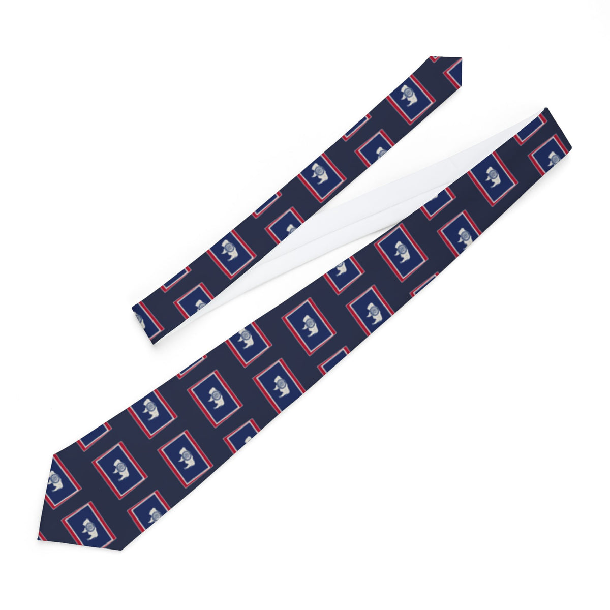 Wyoming Mission Flag Map Tie