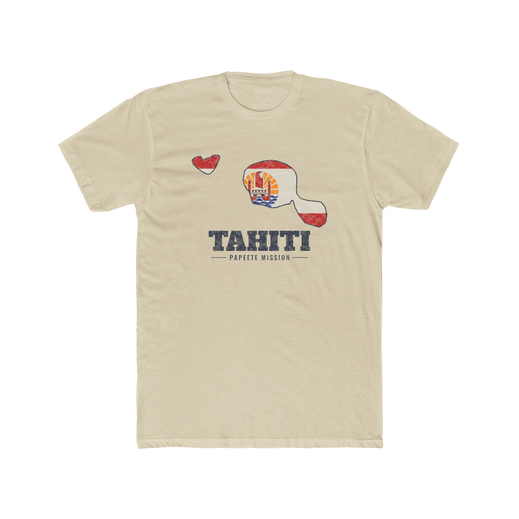 Tahiti Papeete Mission Flag Map Shirt