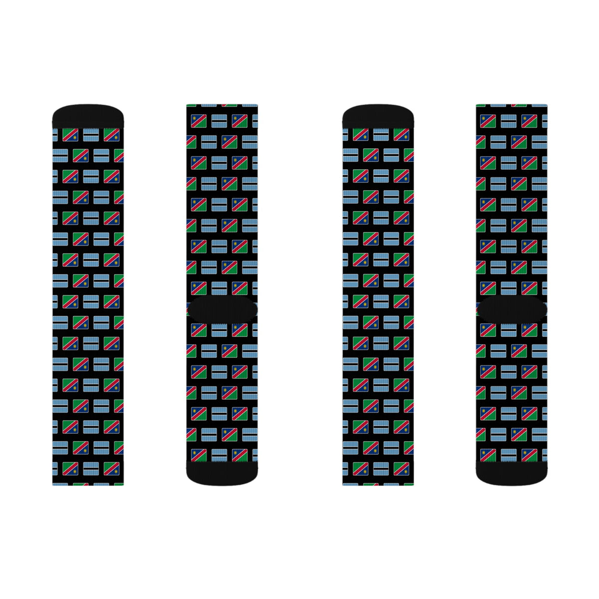 Botswana/Namibia Mission Flag Socks