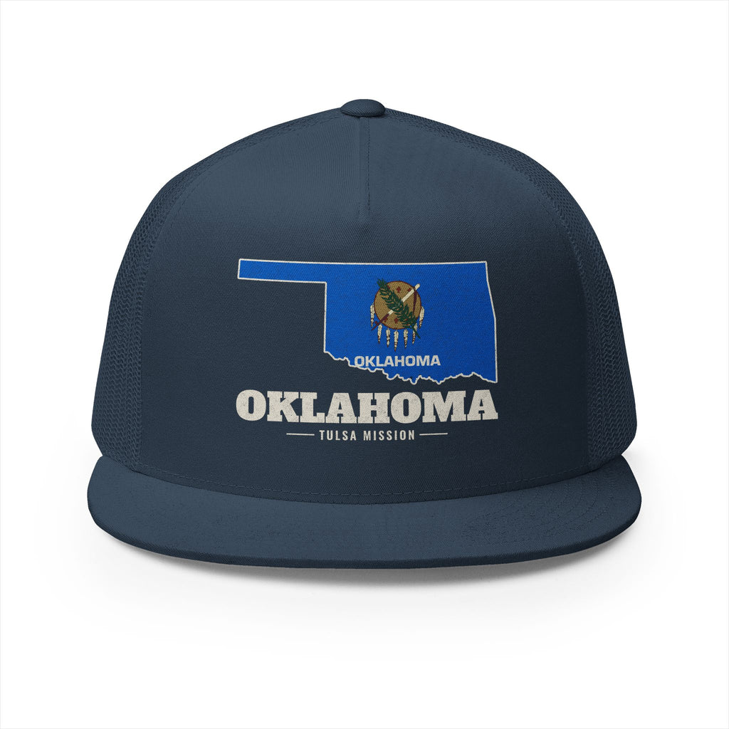 Oklahoma Tulsa Mission Flag Map Trucker Hat