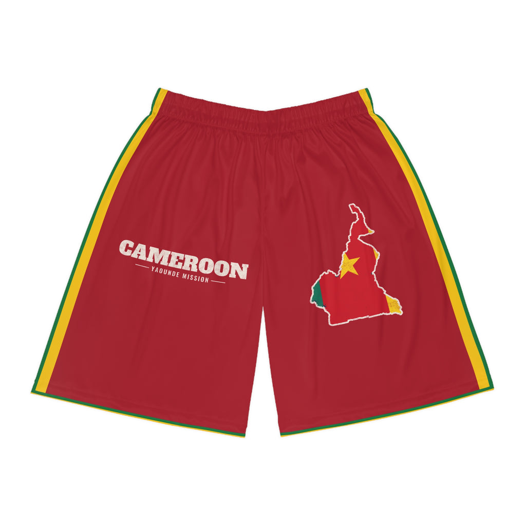 Cameroon Yaounde Mission Basketball Shorts, front view