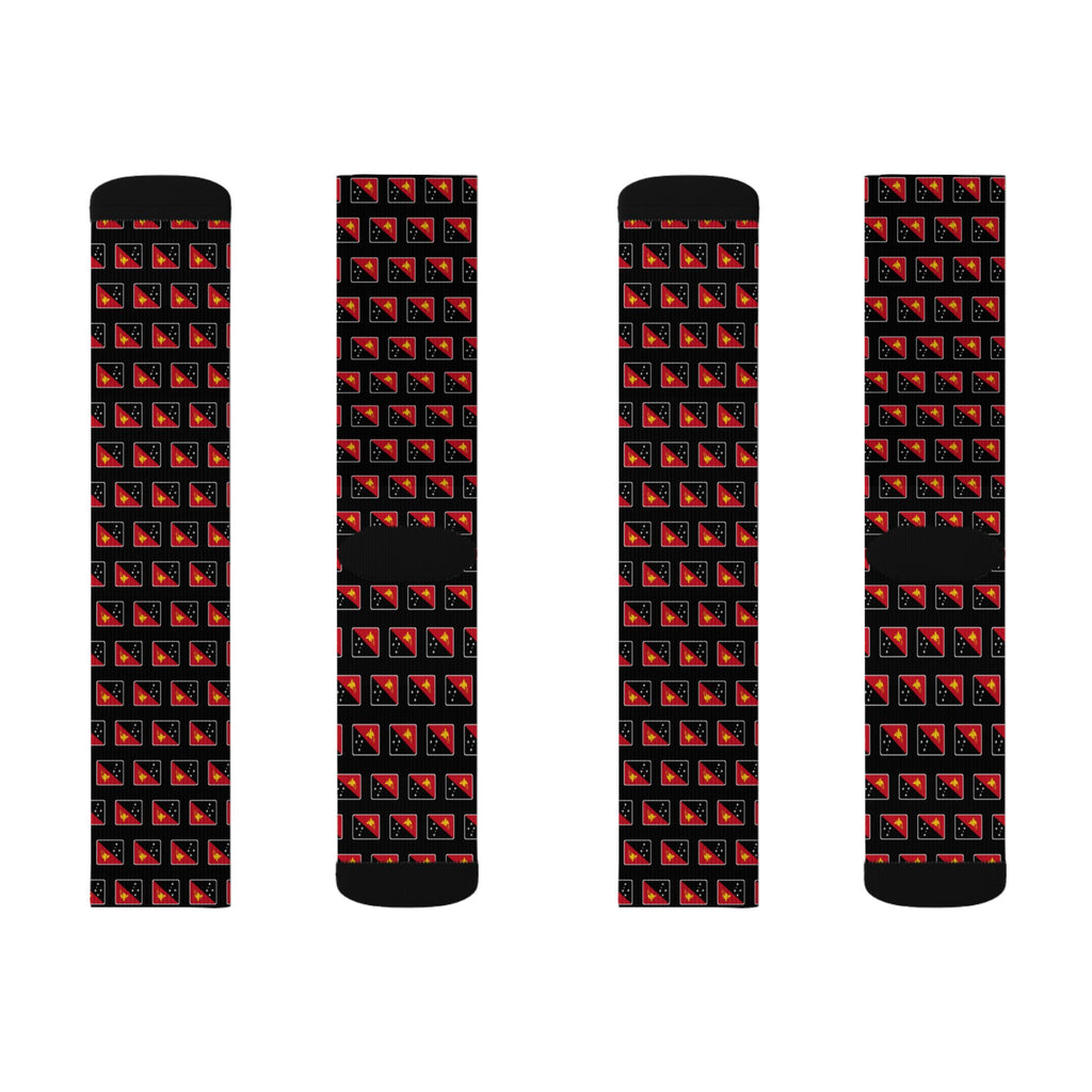 Papua New Guinea Mission Flag Socks