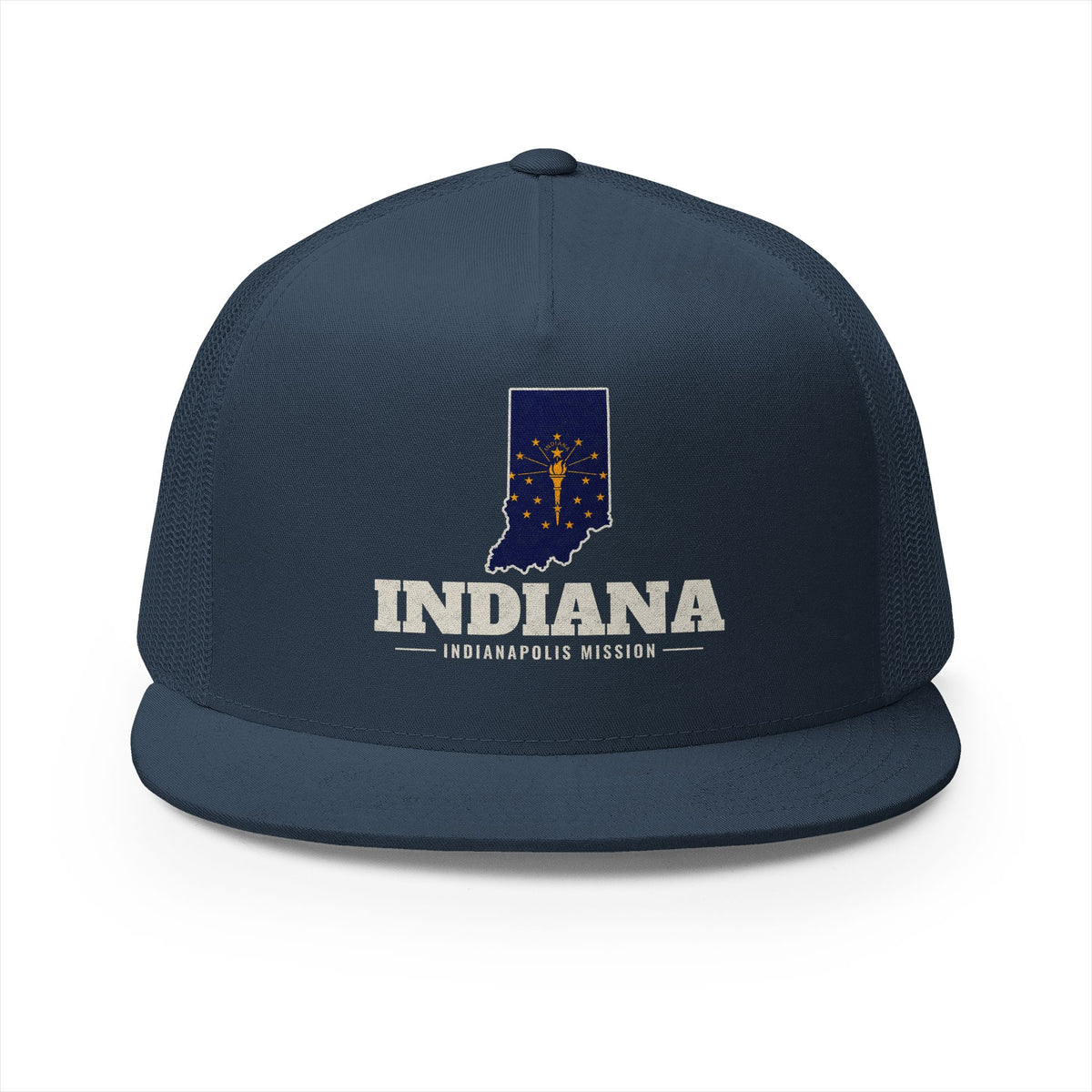 Indiana Indianapolis Mission Flag Map Trucker Hat