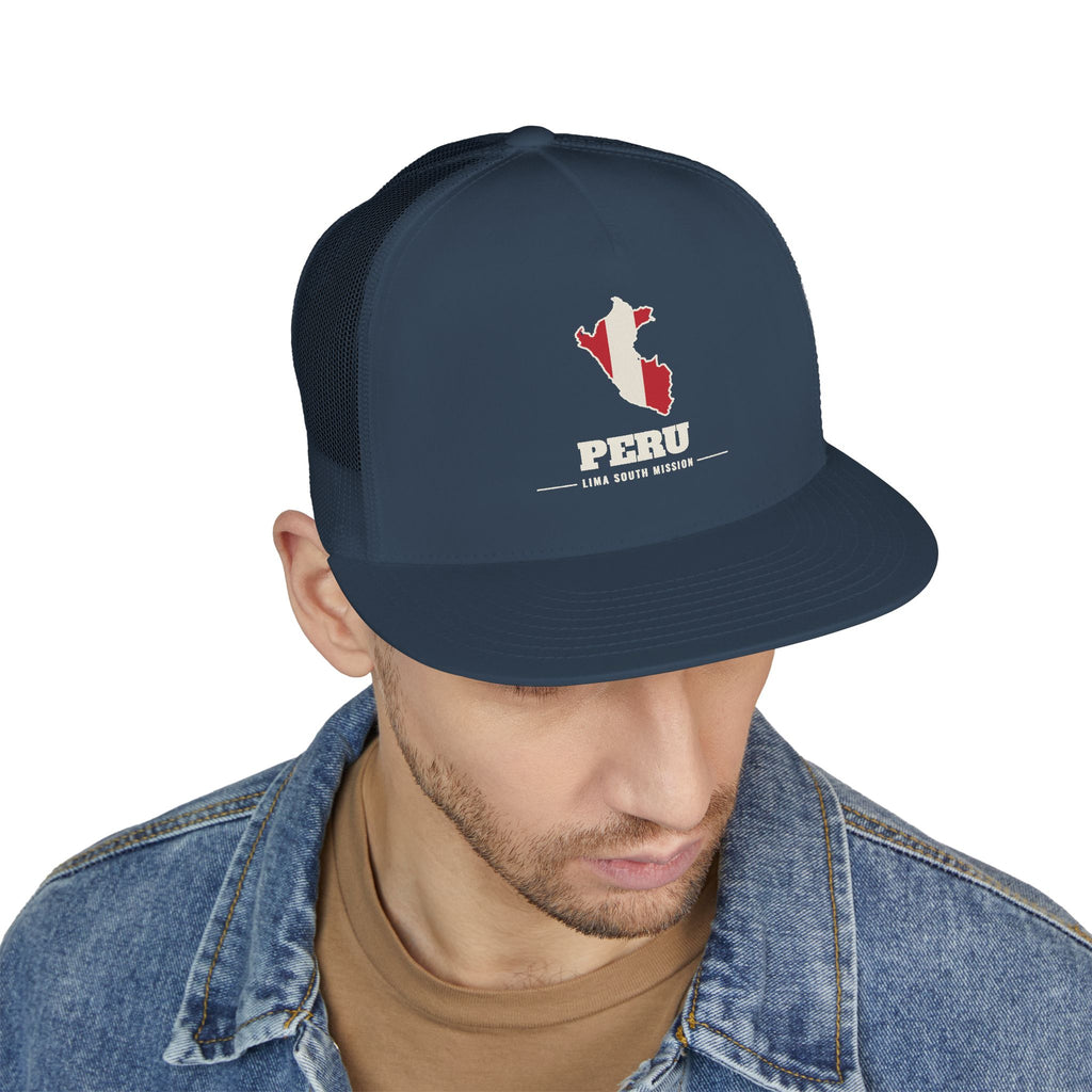 Peru Lima South Mission Flag Map Trucker Hat