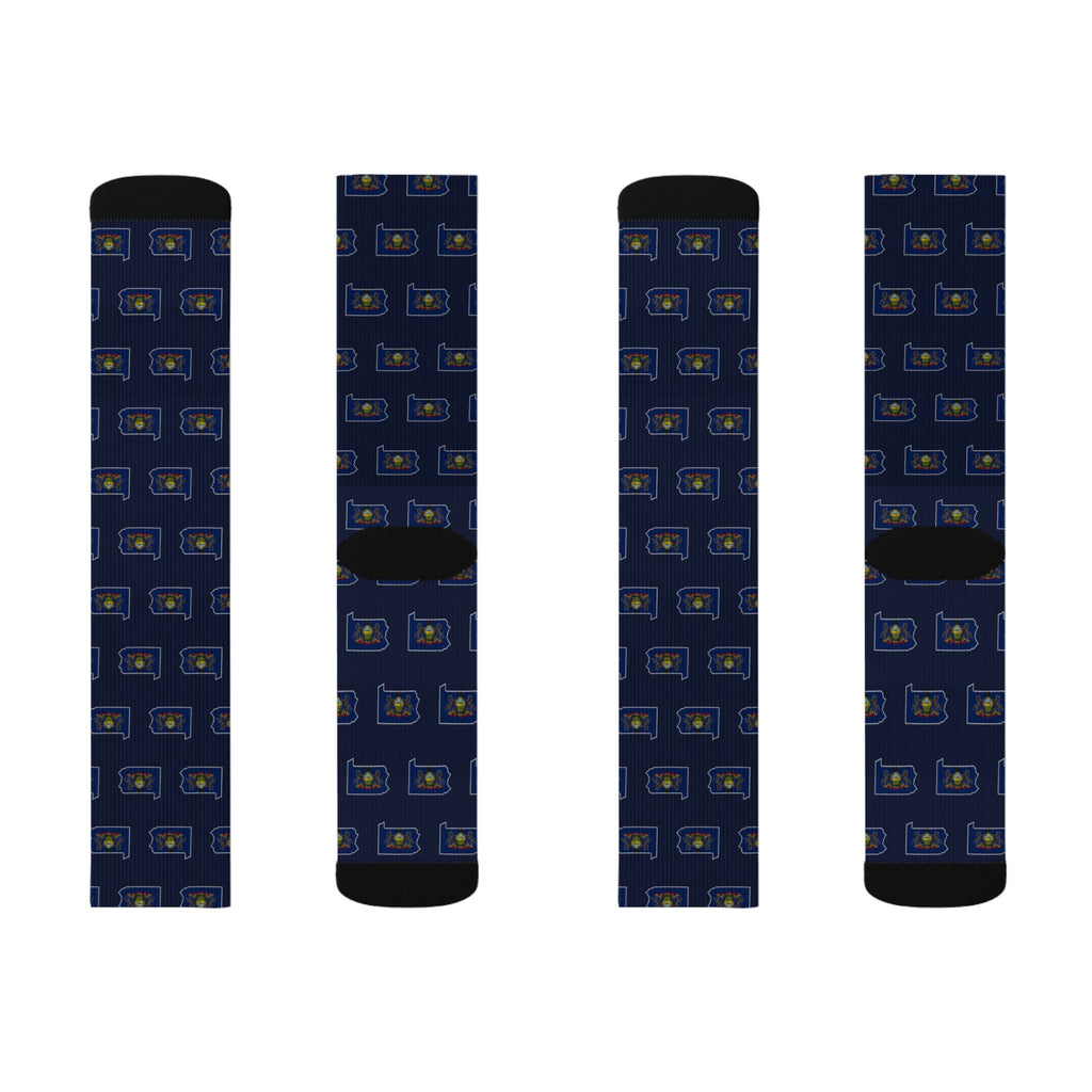 Pennsylvania Mission Flag Map Socks