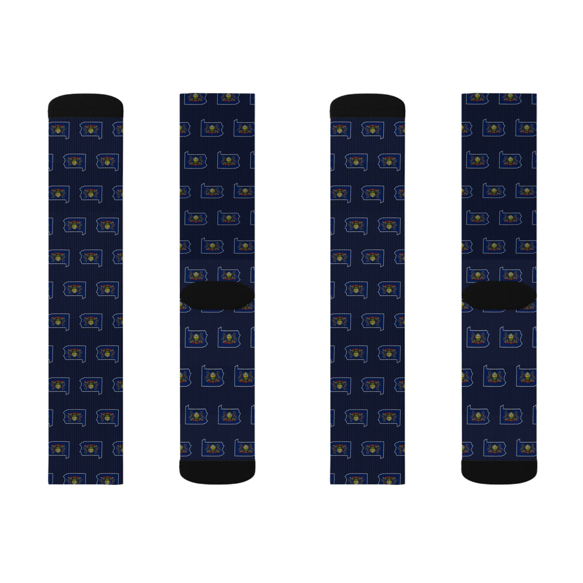Pennsylvania Mission Flag Map Socks