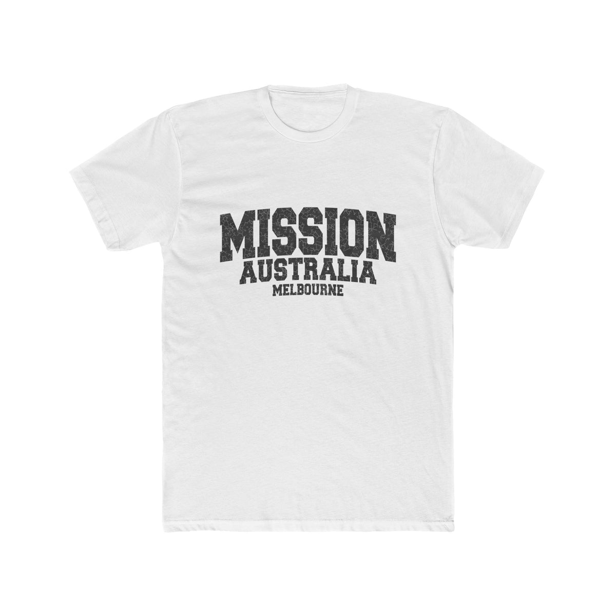 Australia Melbourne Mission T-Shirt in Solid White, front view