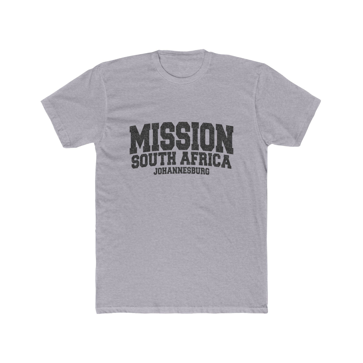 South Africa Johannesburg Mission T-Shirt in Heather Grey, front view