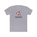 Canada Toronto West Mission Flag Map shirt in Heather Grey: flag of Canada in the outline of Canada with navy lettering, front view