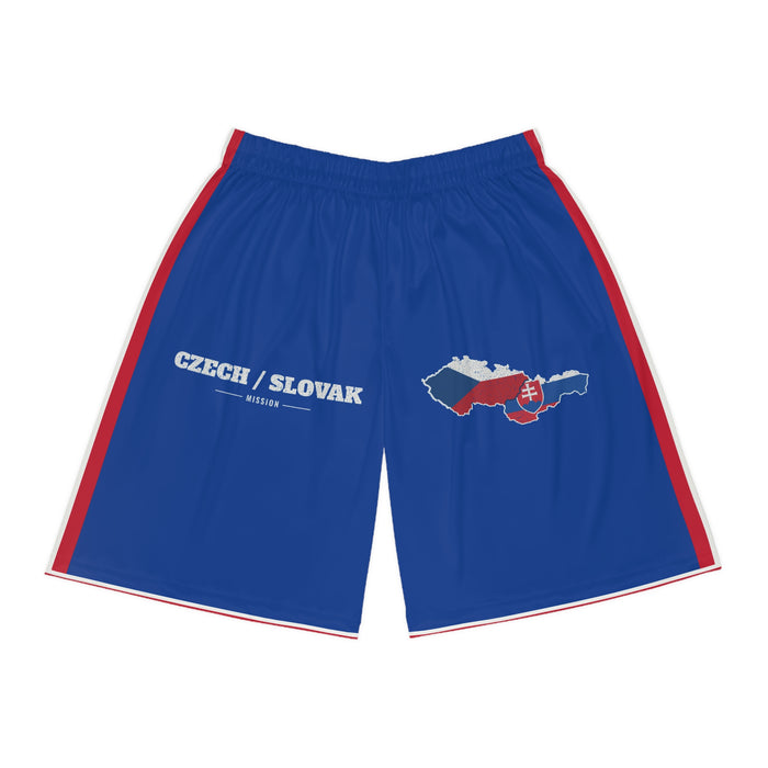 Czech/Slovak Mission Basketball Shorts, front view