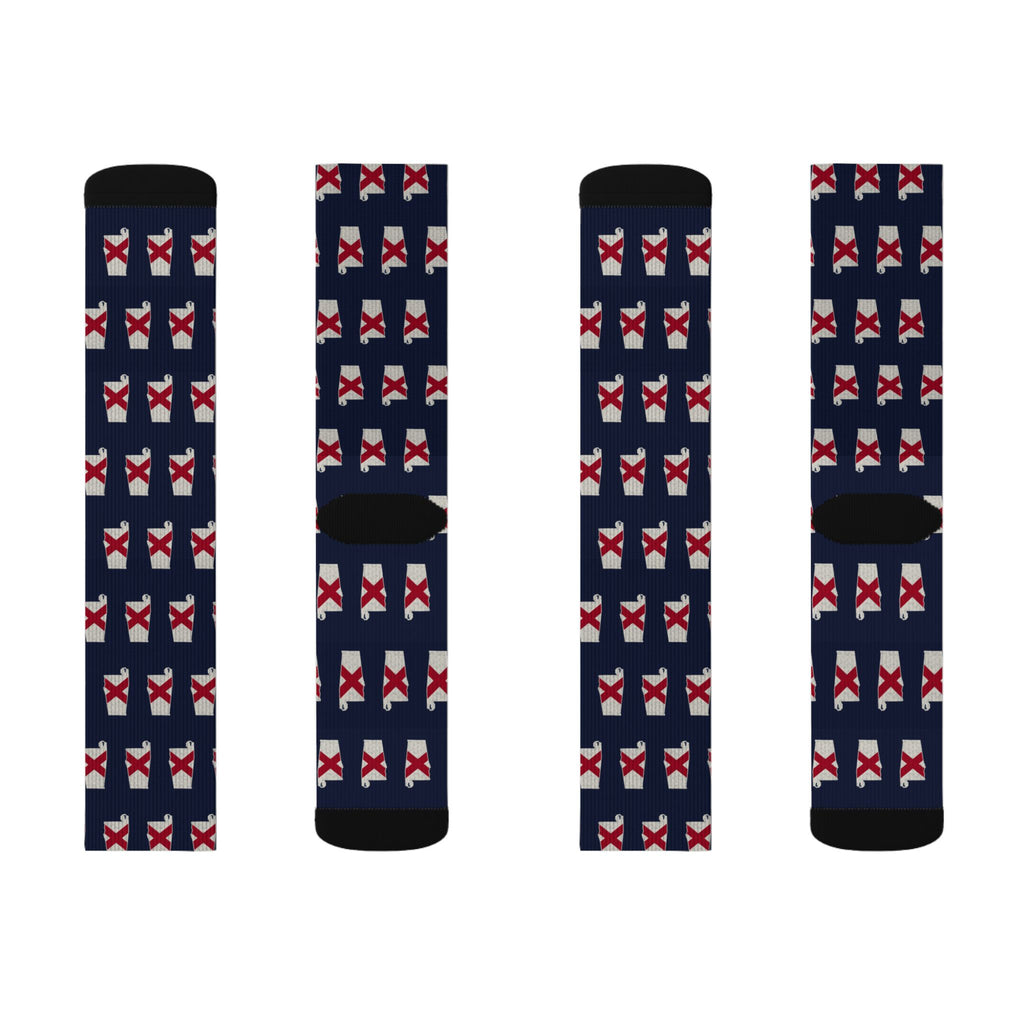 Alabama Mission Flag Map Socks