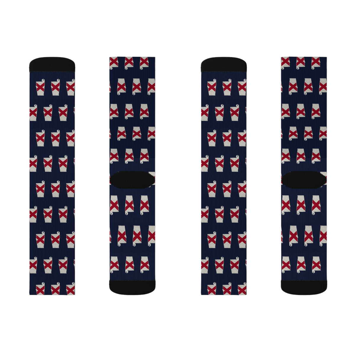 Alabama Mission Flag Map Socks
