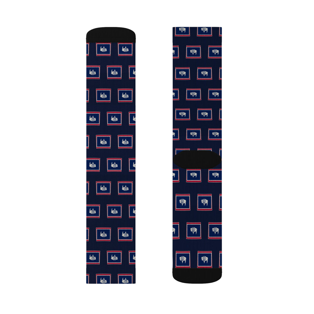 Wyoming Mission Flag Map Socks
