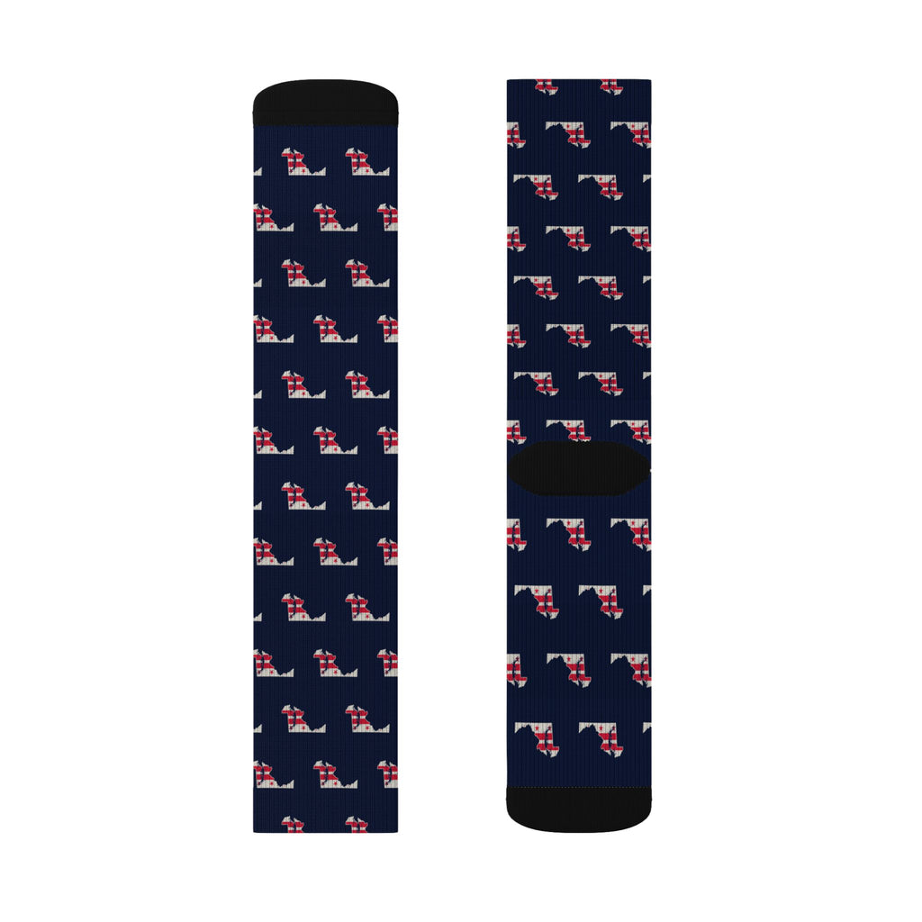 Washington DC North Mission Flag Map Socks