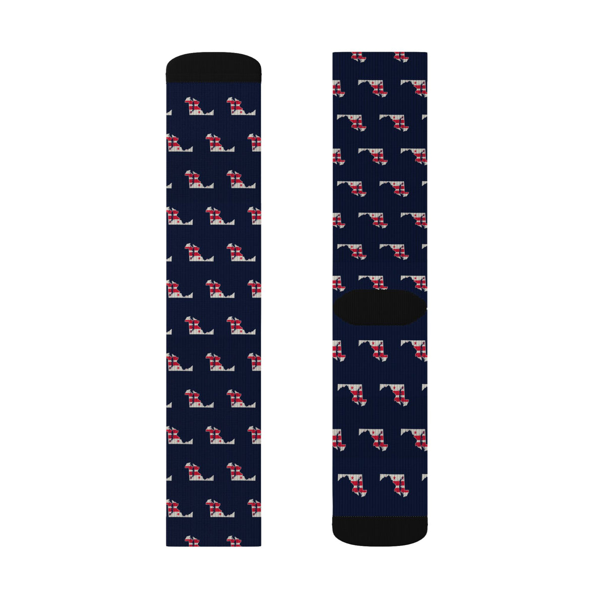 Washington DC North Mission Flag Map Socks
