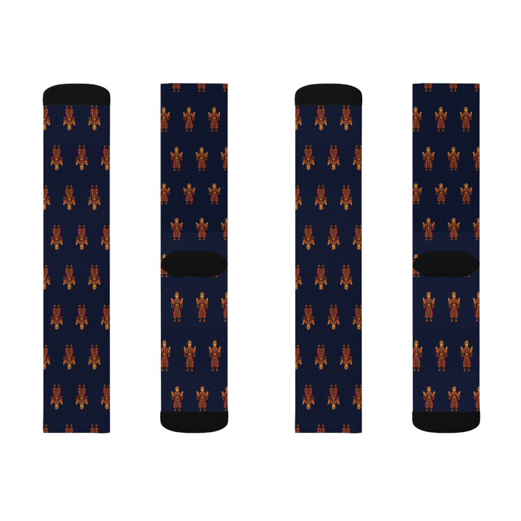 Zoramites Brick Chess crew socks by Weak Things view 2