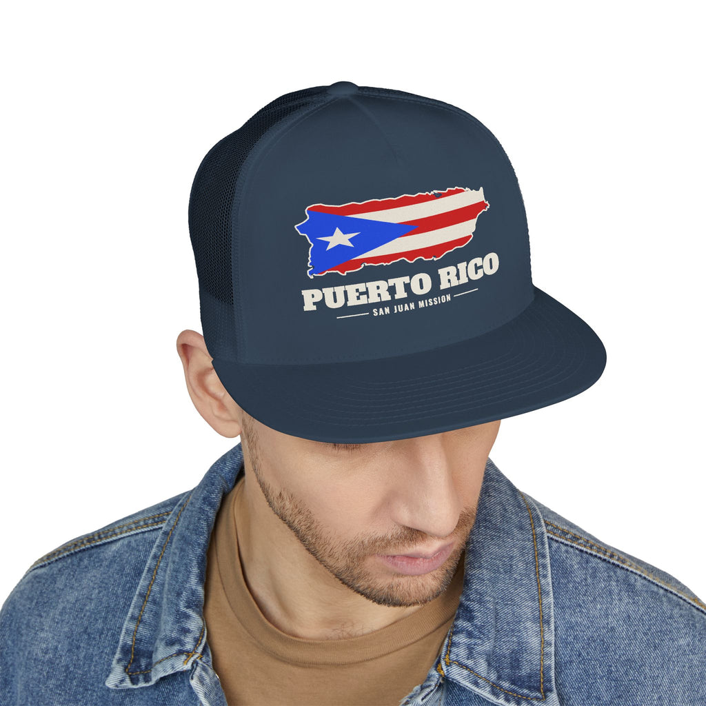 Puerto Rico San Juan Mission Flag Map Trucker Hat