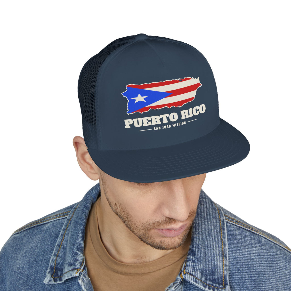 Puerto Rico San Juan Mission Flag Map Trucker Hat