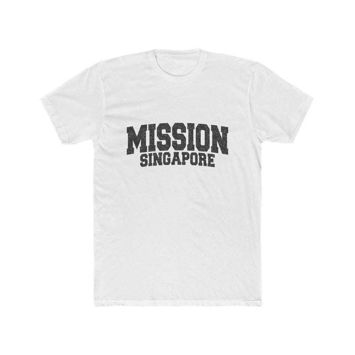 Singapore Mission T-Shirt in Solid White, front view