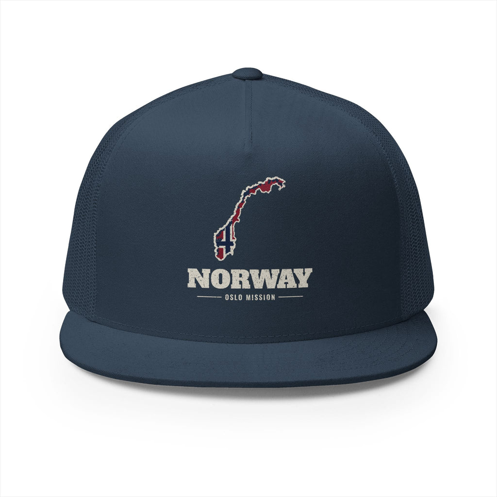 Norway Oslo Mission Flag Map Trucker Hat