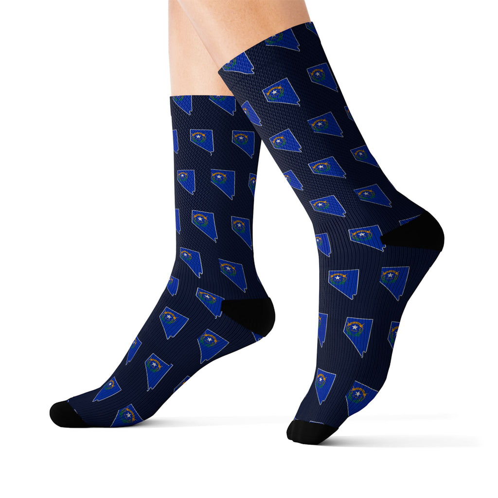Nevada Mission Flag Map Socks