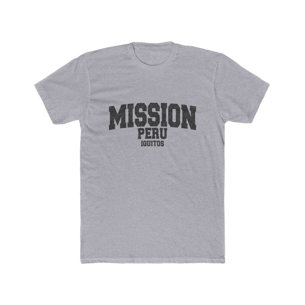 Peru Iquitos Mission T-Shirt in Heather Grey, front view