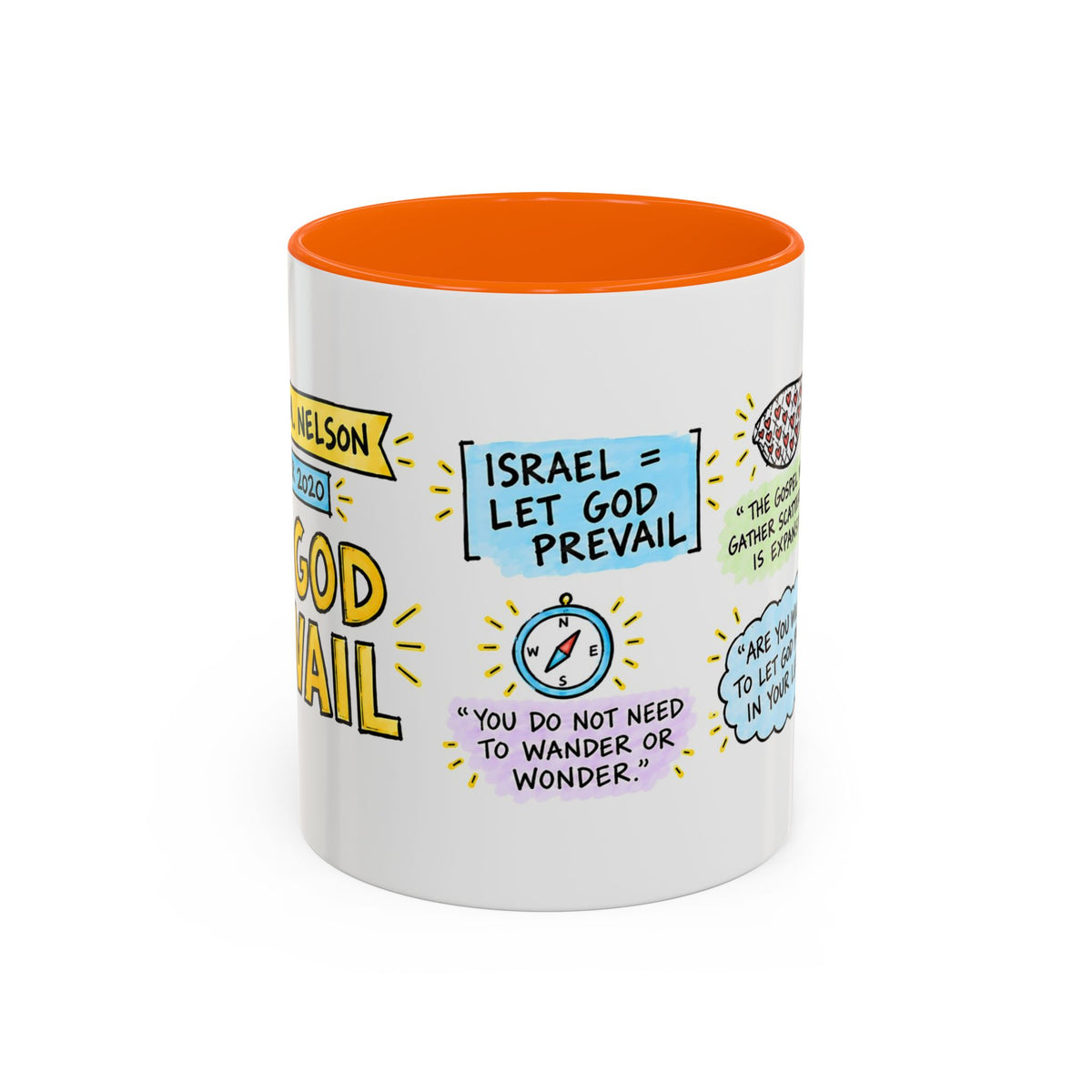Let God Prevail Sketch Note Mug — Russell M. Nelson