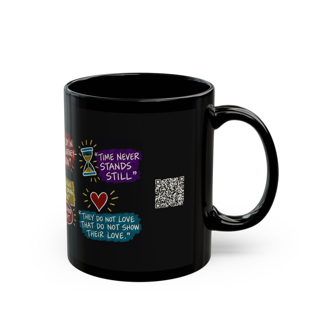 Finding Joy in the Journey Sketch Note Black Mug — Thomas S. Monson