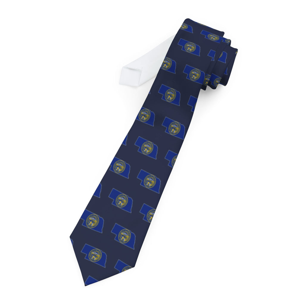 Nebraska Mission Flag Map Tie