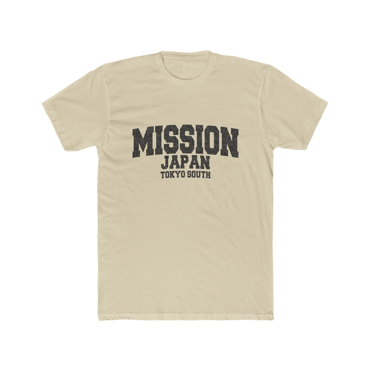 Japan Tokyo South Mission T-Shirt in Solid Cream, front view