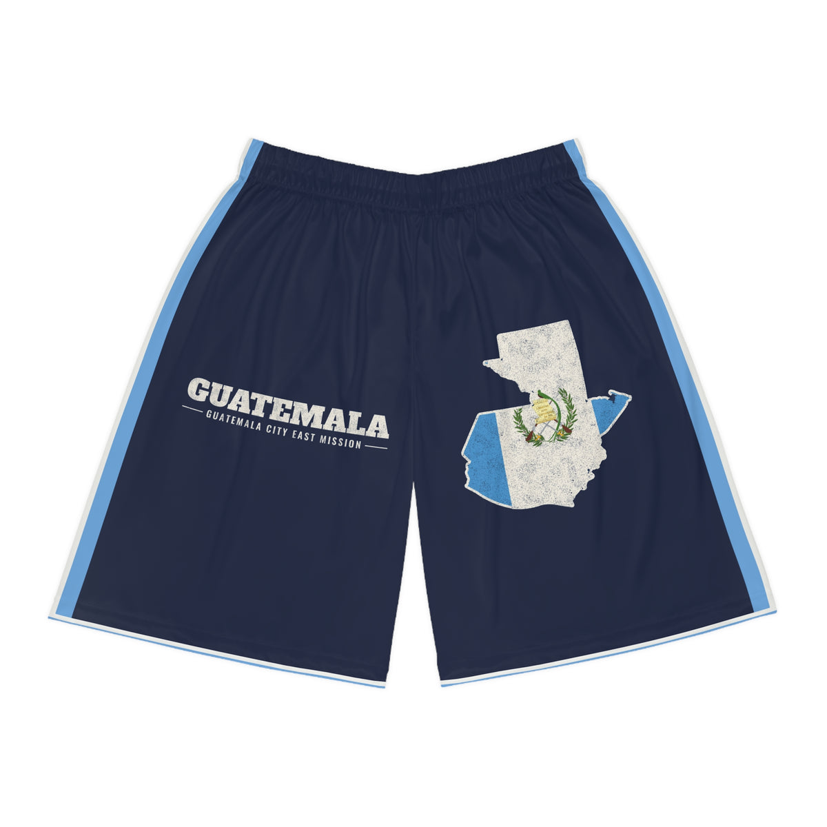 Guatemala Guatemala City East Mission Basketball Shorts, front view