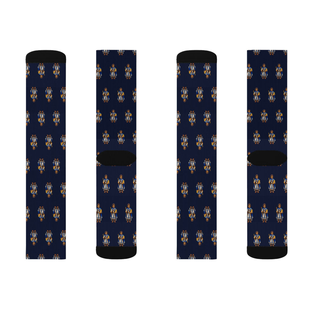 Moroni (son of Mormon) Brick Chess crew socks by Weak Things view 2