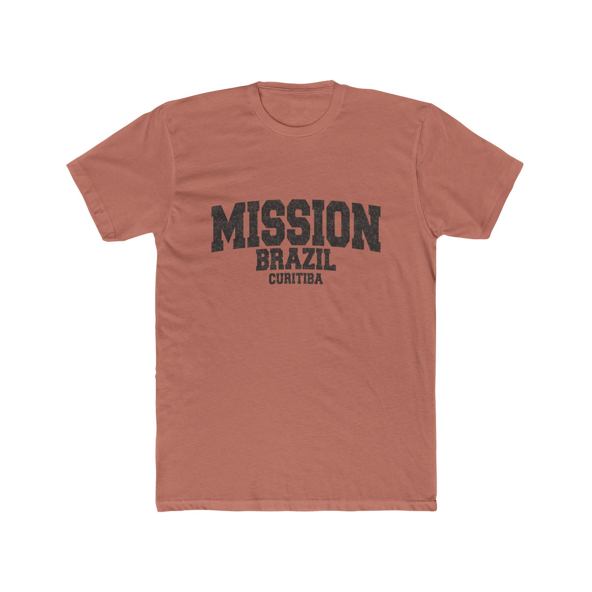 Brazil Curitiba Mission T-Shirt in Solid Desert Pink, front view