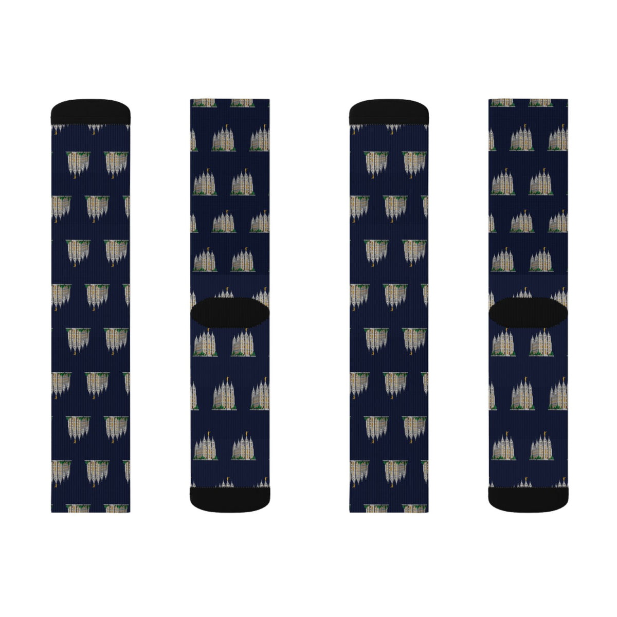 Salt Lake Temple Brick crew socks by Weak Things view 4