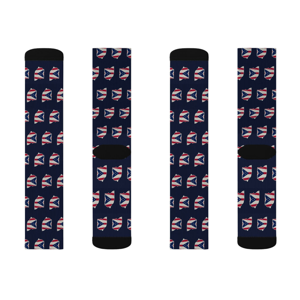 Ohio Mission Flag Map Socks