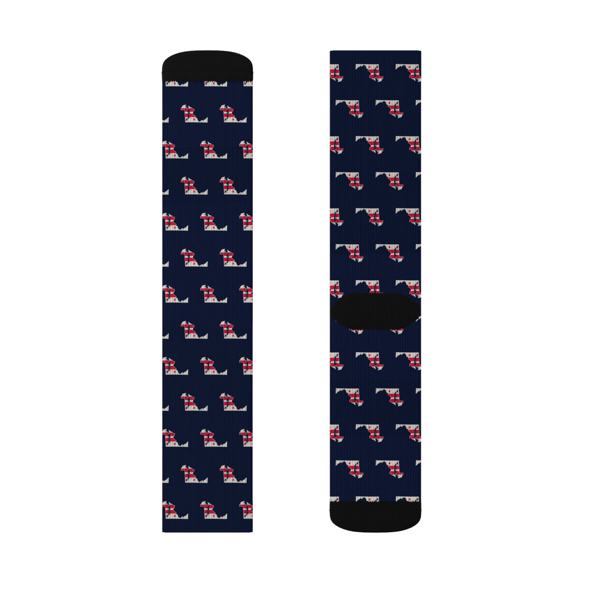 Washington DC North Mission Flag Map Socks