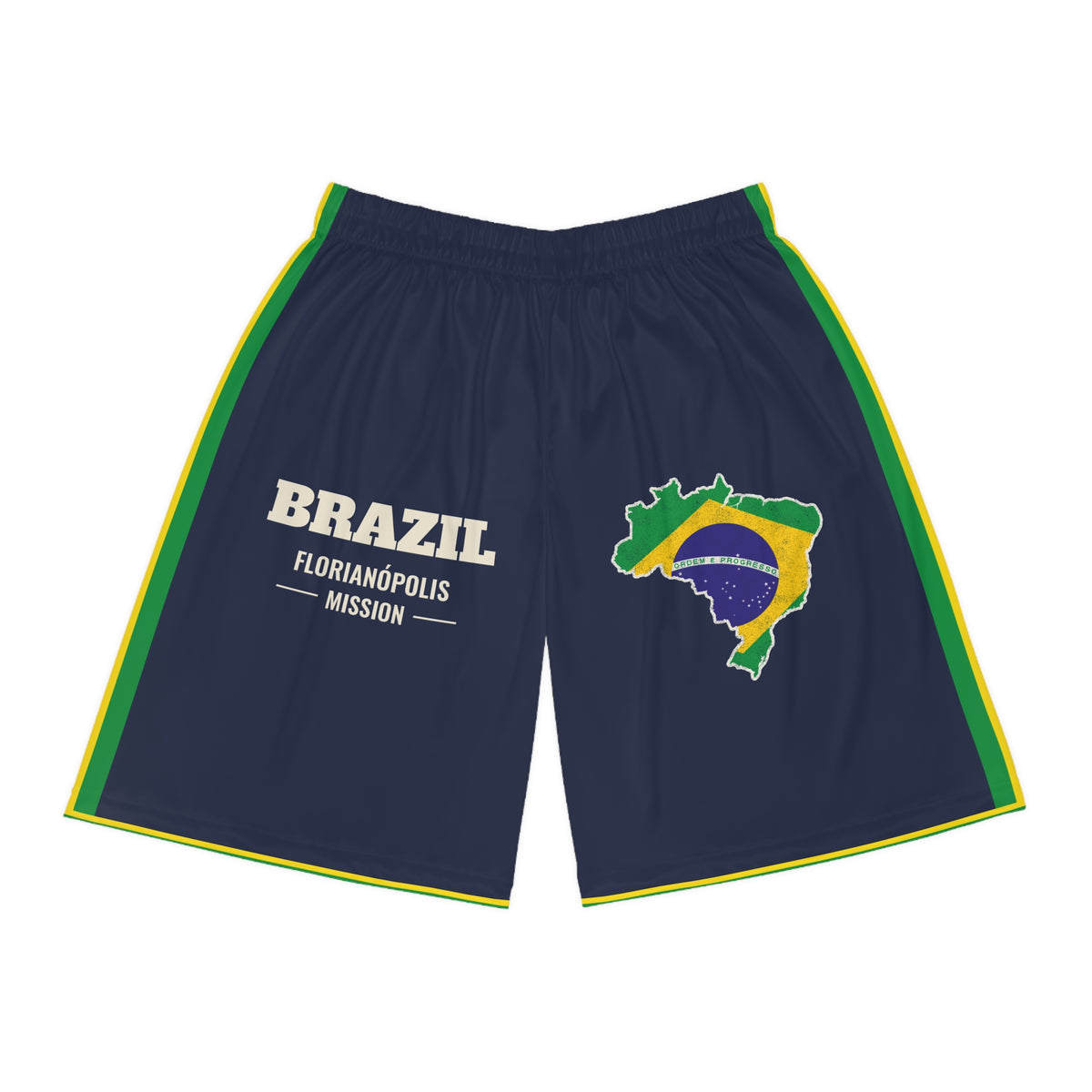 Brazil Florianopolis Mission Basketball Shorts, front view