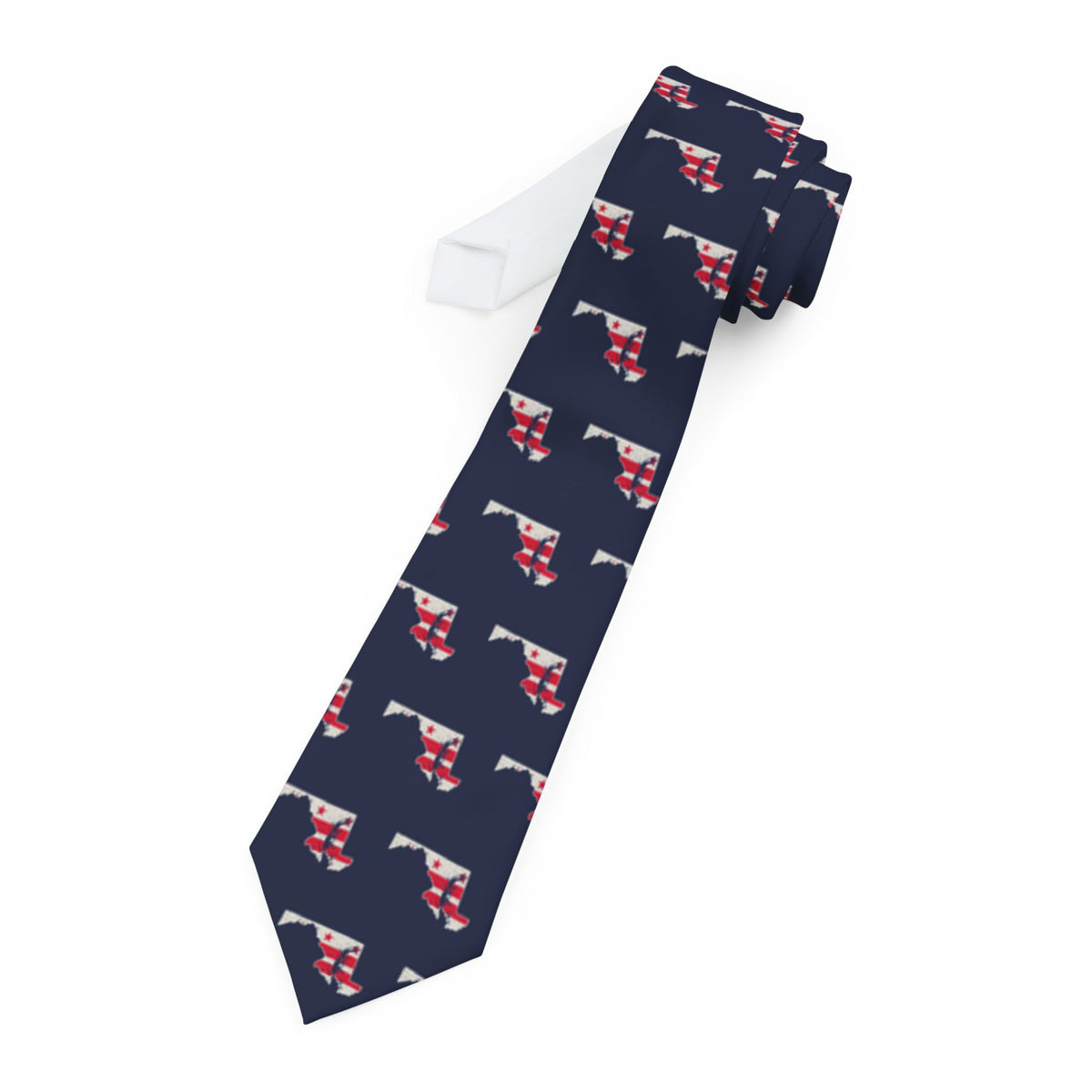 Washington DC North Mission Flag Map Tie