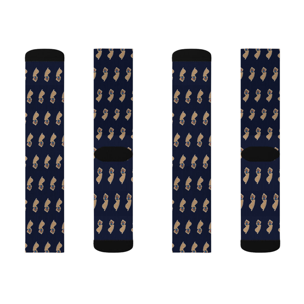 New Jersey Mission Flag Map Socks
