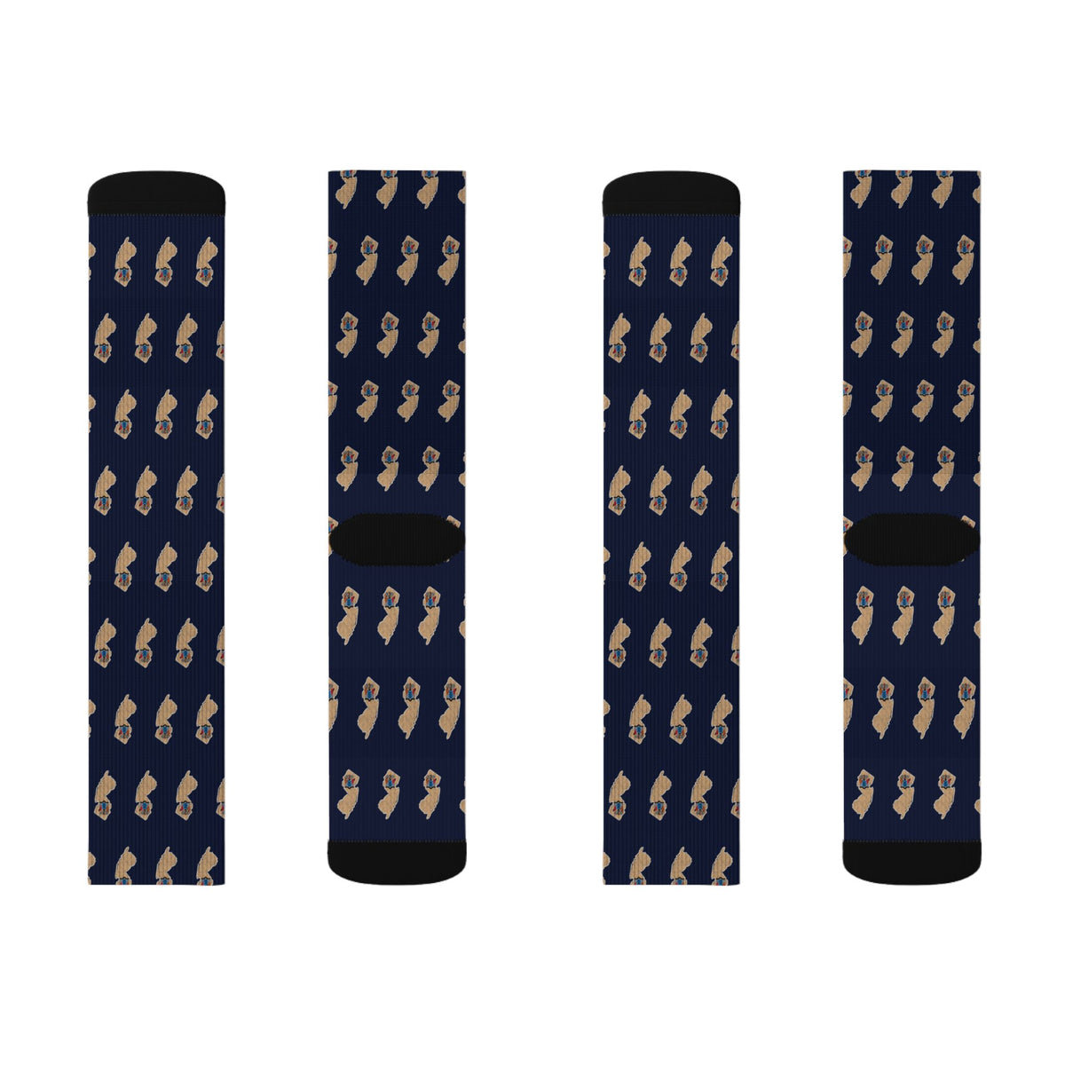 New Jersey Mission Flag Map Socks
