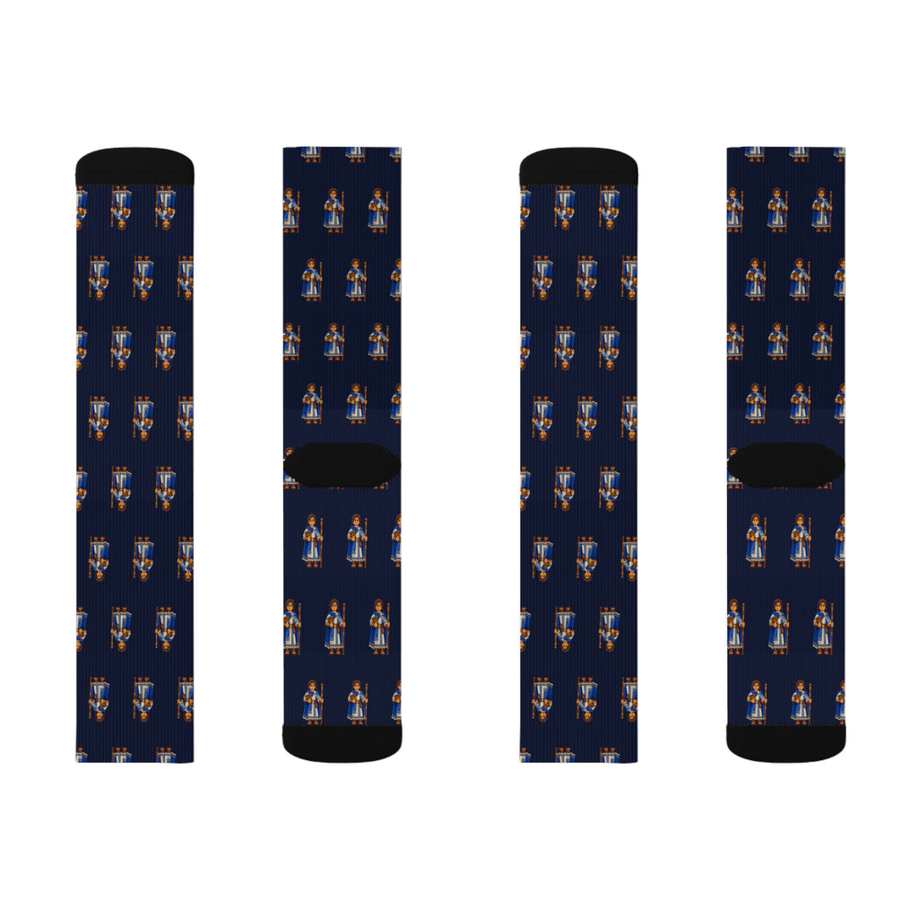 Lehi (son of Helaman) Brick Chess crew socks by Weak Things view 2