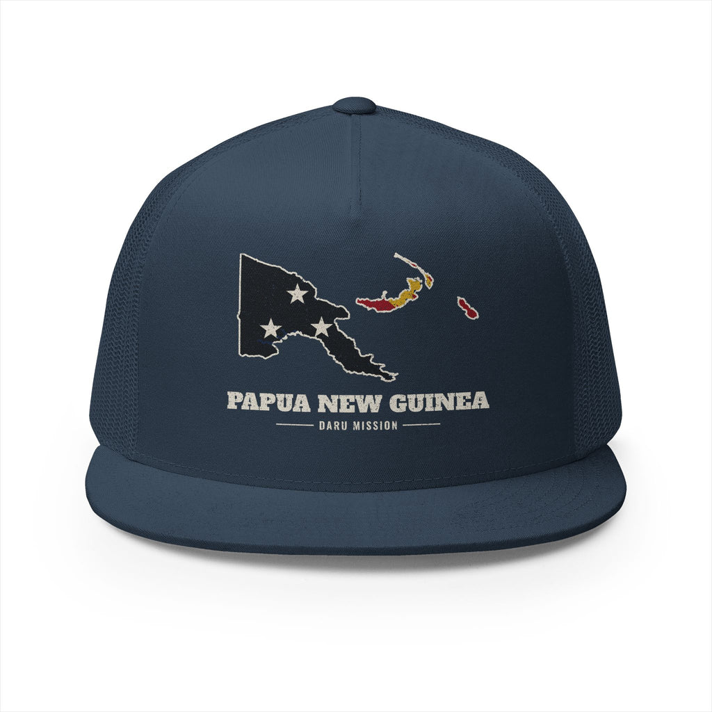 Papua New Guinea Daru Mission Flag Map Trucker Hat