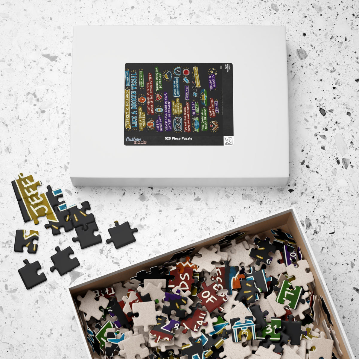Like a Broken Vessel Sketch Note 520-Piece Puzzle — Jeffrey R. Holland