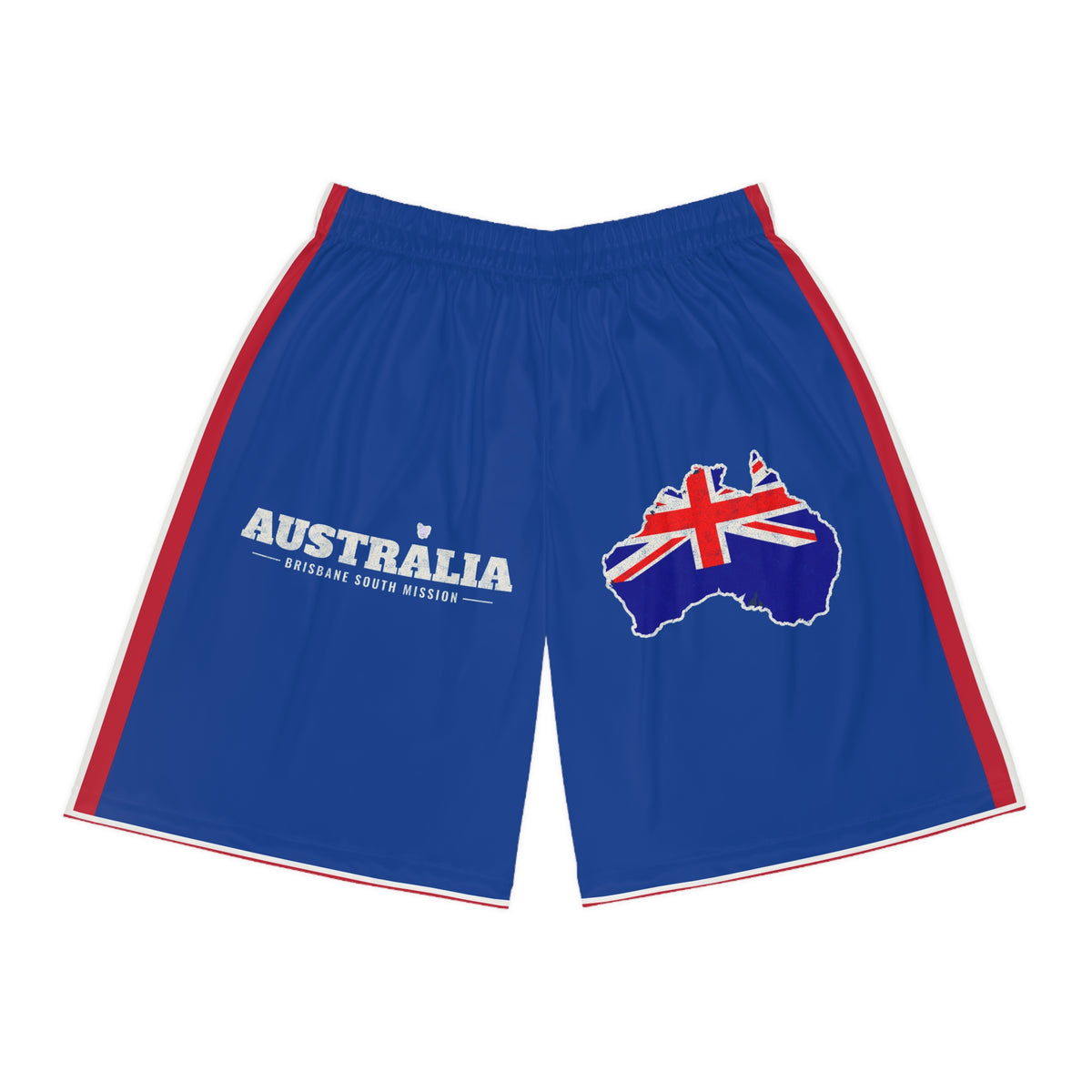 Australia Brisbane South Mission Basketball Shorts, front view