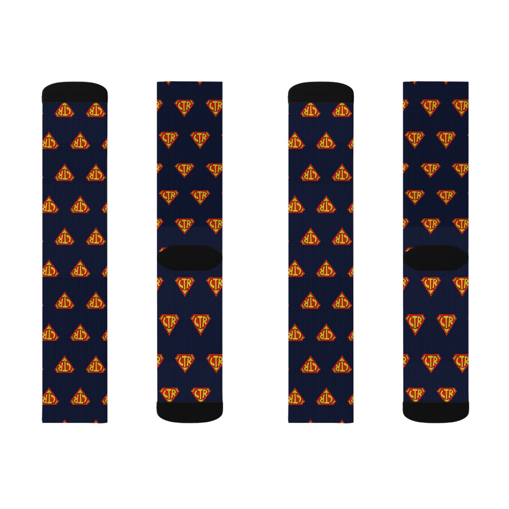 CTR Choose the Right Superhero crew socks by Weak Things view 4