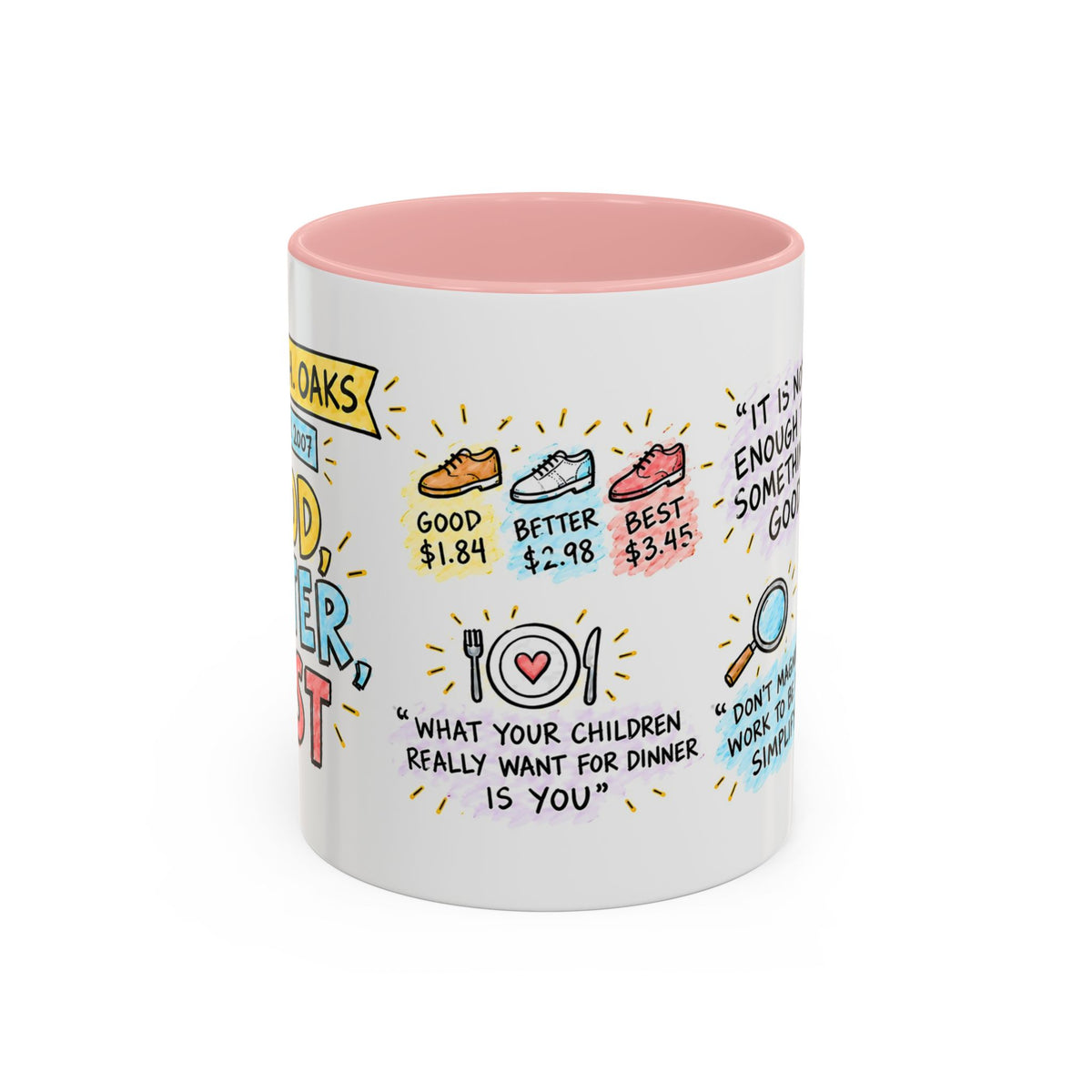 Good, Better, Best Sketch Note Mug — Dallin H. Oaks
