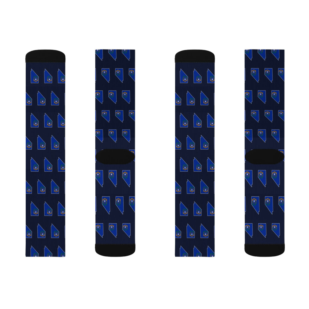 Nevada Mission Flag Map Socks