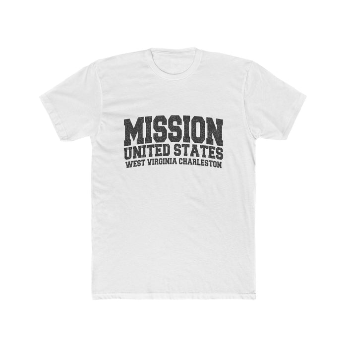 West Virginia Charleston Mission T-Shirt in Solid White, front view